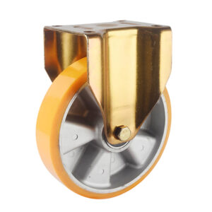 Aluminium core PU wheel heavy duty rigid caster